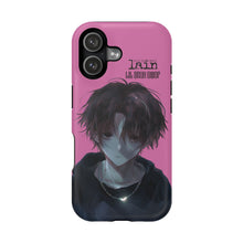 Load image into Gallery viewer, SERIAL EXPERIMENTS LAIN X LIL BRUH GWOP MAGNETIC IMPACT RESISTANT TOUGH PINK PHONE CASE