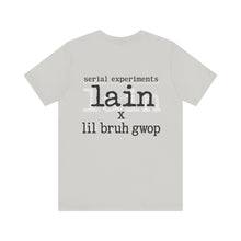 Load image into Gallery viewer, SERIAL EXPERIMENTS LAIN X LIL BRUH GWOP ANIME TEE - MULTI COLORS