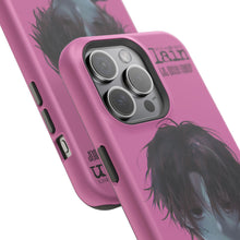 Load image into Gallery viewer, SERIAL EXPERIMENTS LAIN X LIL BRUH GWOP MAGNETIC IMPACT RESISTANT TOUGH PINK PHONE CASE