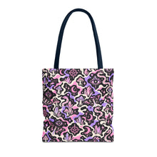 Load image into Gallery viewer, TRIPPY WITCHY MUSHROOM LIL BRUH GWOP® CAMO TOTE BAG 2026
