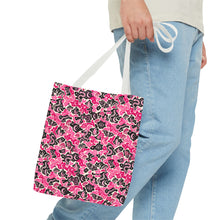 Load image into Gallery viewer, TRIPPY WITCHY MUSHROOM LIL BRUH GWOP® PINK CAMO TOTE BAG 2026