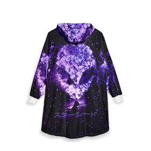 Load image into Gallery viewer, STARSEED FLEECE HOODED BLANKET - PURPLE