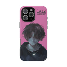 Load image into Gallery viewer, SERIAL EXPERIMENTS LAIN X LIL BRUH GWOP MAGNETIC IMPACT RESISTANT TOUGH PINK PHONE CASE