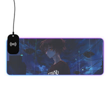 Load image into Gallery viewer, LIL BRUH GWOP ANIME UFO GOODBYE おやすみ LED GAMING MOUSE PAD WIRELESS CHARGING