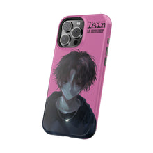 Load image into Gallery viewer, SERIAL EXPERIMENTS LAIN X LIL BRUH GWOP MAGNETIC IMPACT RESISTANT TOUGH PINK PHONE CASE