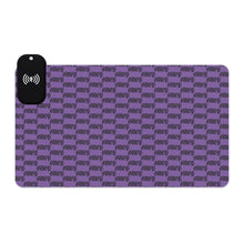 Load image into Gallery viewer, GWOP MONOGRAM LED GAMING MOUSE PAD WIRELESS CHARGING - PURPLE