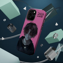 Load image into Gallery viewer, SERIAL EXPERIMENTS LAIN X LIL BRUH GWOP MAGNETIC IMPACT RESISTANT TOUGH PINK PHONE CASE