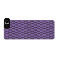 Load image into Gallery viewer, GWOP MONOGRAM LED GAMING MOUSE PAD WIRELESS CHARGING - PURPLE