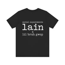 Load image into Gallery viewer, SERIAL EXPERIMENTS LAIN X LIL BRUH GWOP ANIME TEE - MULTI COLORS