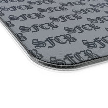 Load image into Gallery viewer, RAINY BEAR X LIL BRUH GWOP SFCB GREY MONOGRAM LED GAMING MOUSE PAD WIRELESS CHARGING - GREY