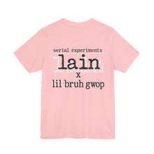Load image into Gallery viewer, SERIAL EXPERIMENTS LAIN X LIL BRUH GWOP ANIME TEE - MULTI COLORS