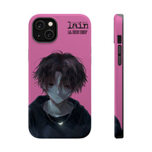 Load image into Gallery viewer, SERIAL EXPERIMENTS LAIN X LIL BRUH GWOP MAGNETIC IMPACT RESISTANT TOUGH PINK PHONE CASE