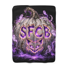 画像をギャラリービューアに読み込む, SFCB HALLOWEEN PUMPKIN SHERPA FLEECE BLANKET