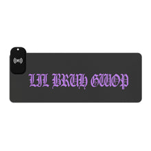 Load image into Gallery viewer, LIL BRUH GWOP LED GAMING MOUSE PAD WIRELESS CHARGING
