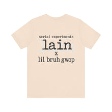 Load image into Gallery viewer, SERIAL EXPERIMENTS LAIN X LIL BRUH GWOP ANIME TEE - MULTI COLORS