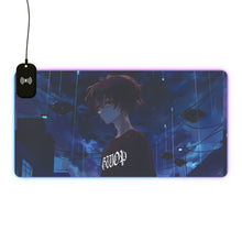 Load image into Gallery viewer, LIL BRUH GWOP ANIME UFO GOODBYE おやすみ LED GAMING MOUSE PAD WIRELESS CHARGING