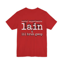 Load image into Gallery viewer, SERIAL EXPERIMENTS LAIN X LIL BRUH GWOP ANIME TEE - MULTI COLORS