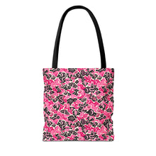 Load image into Gallery viewer, TRIPPY WITCHY MUSHROOM LIL BRUH GWOP® PINK CAMO TOTE BAG 2026