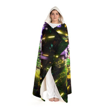 Load image into Gallery viewer, FRACTALS HOODED SHERPA FLEECE TRIP BLANKET