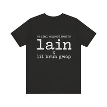 Load image into Gallery viewer, SERIAL EXPERIMENTS LAIN X LIL BRUH GWOP ANIME TEE - MULTI COLORS