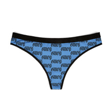 Load image into Gallery viewer, GWOP MONOGRAM THONGS - BLUE