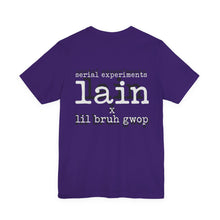 Load image into Gallery viewer, SERIAL EXPERIMENTS LAIN X LIL BRUH GWOP ANIME TEE - MULTI COLORS