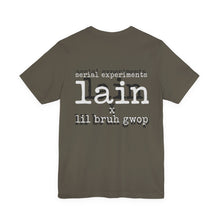 Load image into Gallery viewer, SERIAL EXPERIMENTS LAIN X LIL BRUH GWOP ANIME TEE - MULTI COLORS