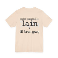 Load image into Gallery viewer, SERIAL EXPERIMENTS LAIN X LIL BRUH GWOP ANIME TEE - MULTI COLORS