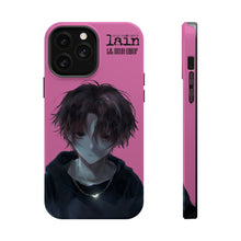 Load image into Gallery viewer, SERIAL EXPERIMENTS LAIN X LIL BRUH GWOP MAGNETIC IMPACT RESISTANT TOUGH PINK PHONE CASE