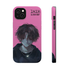 Load image into Gallery viewer, SERIAL EXPERIMENTS LAIN X LIL BRUH GWOP MAGNETIC IMPACT RESISTANT TOUGH PINK PHONE CASE