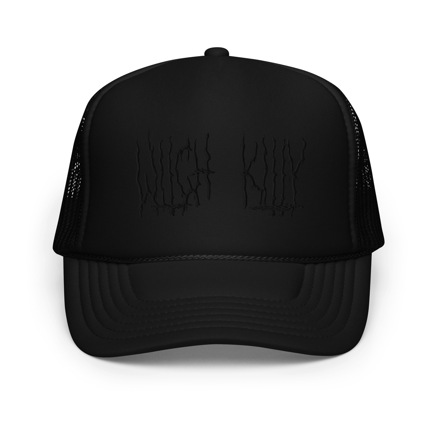 WITCH KITTY EMBROIDERED HAT - BLACK