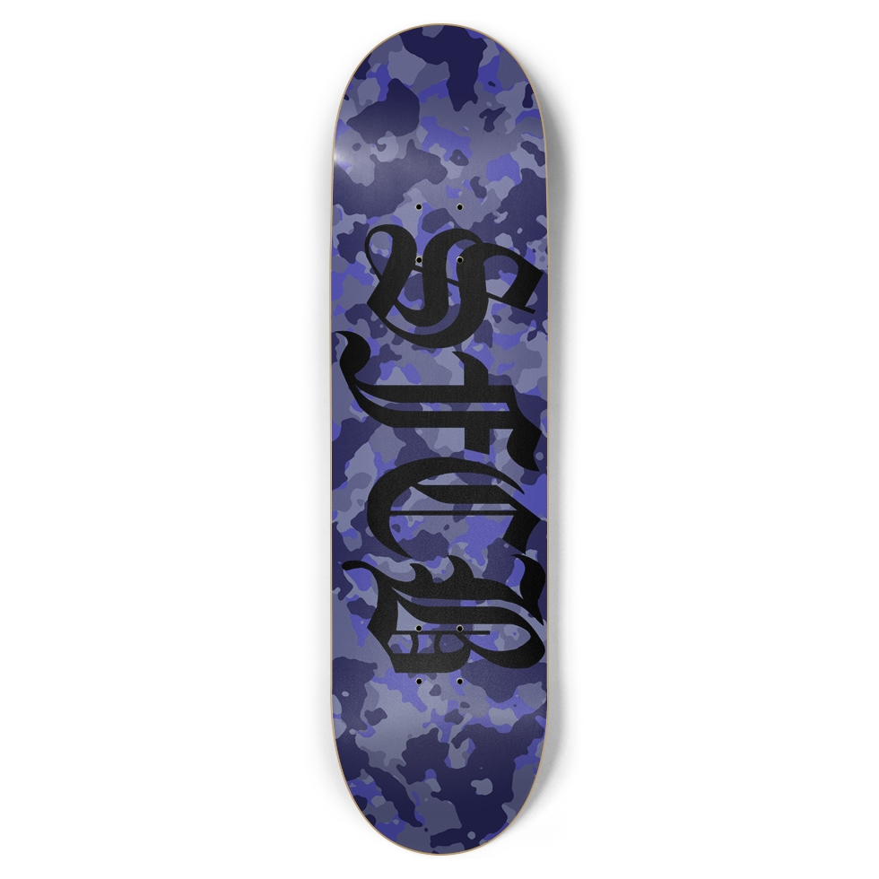 Supreme - Camo Logo Skateboard Blue 8 x 32 デッキ Supreme Camo Logo Skateboard (FW20) - $50