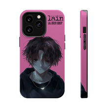 Load image into Gallery viewer, SERIAL EXPERIMENTS LAIN X LIL BRUH GWOP MAGNETIC IMPACT RESISTANT TOUGH PINK PHONE CASE
