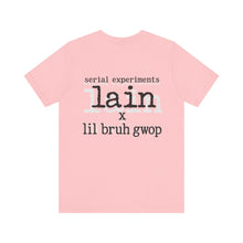 Load image into Gallery viewer, SERIAL EXPERIMENTS LAIN X LIL BRUH GWOP ANIME TEE - MULTI COLORS
