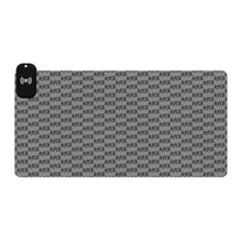 Load image into Gallery viewer, RAINY BEAR X LIL BRUH GWOP SFCB GREY MONOGRAM LED GAMING MOUSE PAD WIRELESS CHARGING - GREY
