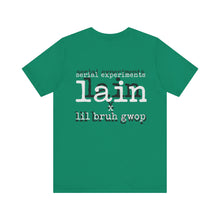 Load image into Gallery viewer, SERIAL EXPERIMENTS LAIN X LIL BRUH GWOP ANIME TEE - MULTI COLORS
