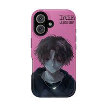 Load image into Gallery viewer, SERIAL EXPERIMENTS LAIN X LIL BRUH GWOP MAGNETIC IMPACT RESISTANT TOUGH PINK PHONE CASE
