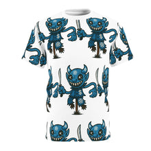 Load image into Gallery viewer, HALLOWEEN LIL BRUH GWOP GWOP CROW SCARECROW KNIFE HALLOWEEN JUGGALO SATANIC SATAN ALL OVER TEE
