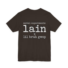Load image into Gallery viewer, SERIAL EXPERIMENTS LAIN X LIL BRUH GWOP ANIME TEE - MULTI COLORS
