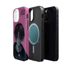 Load image into Gallery viewer, SERIAL EXPERIMENTS LAIN X LIL BRUH GWOP MAGNETIC IMPACT RESISTANT TOUGH PINK PHONE CASE
