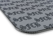 Load image into Gallery viewer, RAINY BEAR X LIL BRUH GWOP SFCB GREY MONOGRAM LED GAMING MOUSE PAD WIRELESS CHARGING - GREY
