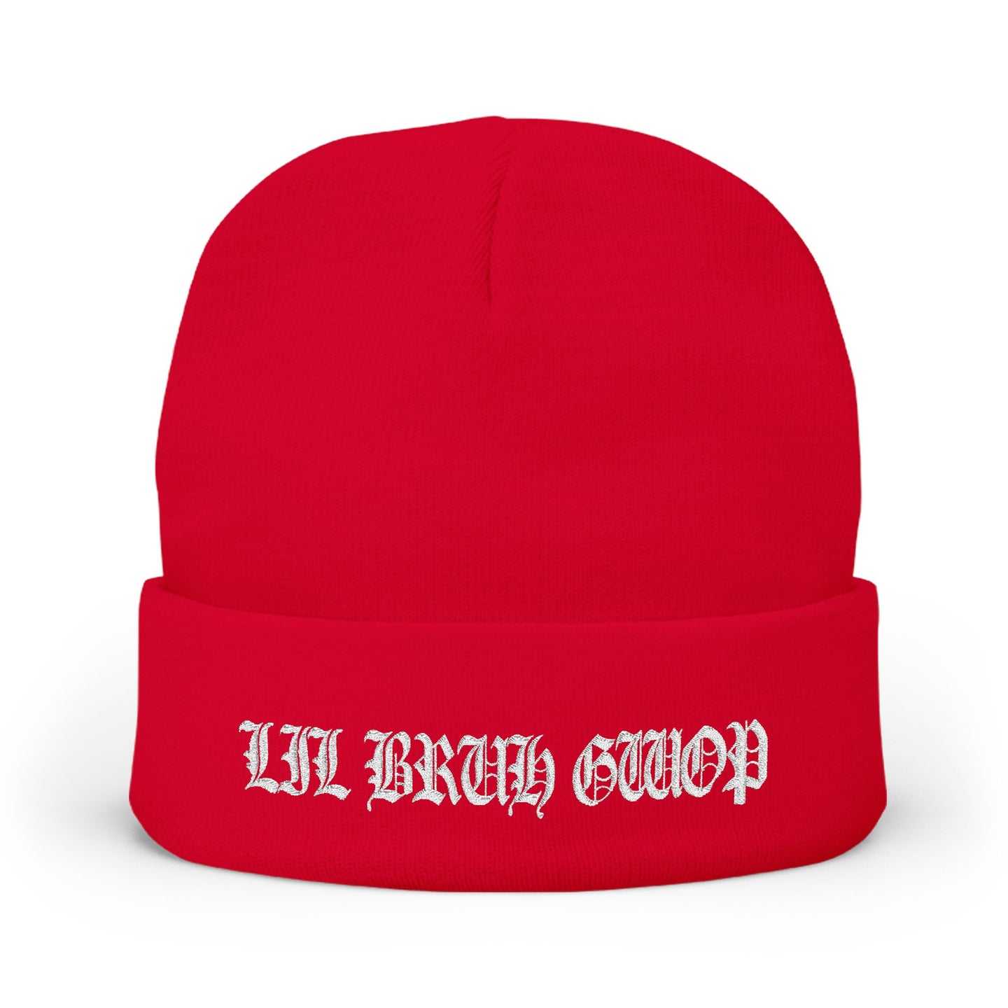 LIL BRUH GWOP KNIT BEANIE (EMBROIDERY) - MULTI COLORS