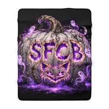 画像をギャラリービューアに読み込む, SFCB HALLOWEEN PUMPKIN SHERPA FLEECE BLANKET
