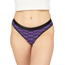 Load image into Gallery viewer, GWOP MONOGRAM THONGS - PURPLE
