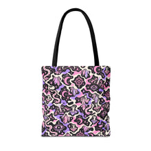Load image into Gallery viewer, TRIPPY WITCHY MUSHROOM LIL BRUH GWOP® CAMO TOTE BAG 2026
