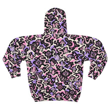 Load image into Gallery viewer, TRIPPY WITCHY MUSHROOM CAMO LIL BRUH GWOP® ZIP UP CUT &amp; SEWN HOODIE
