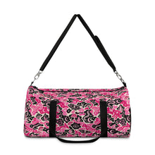 Load image into Gallery viewer, TRIPPY WITCHY MUSHROOM LIL BRUH GWOP® PINK CAMO DUFFEL BAG 2026
