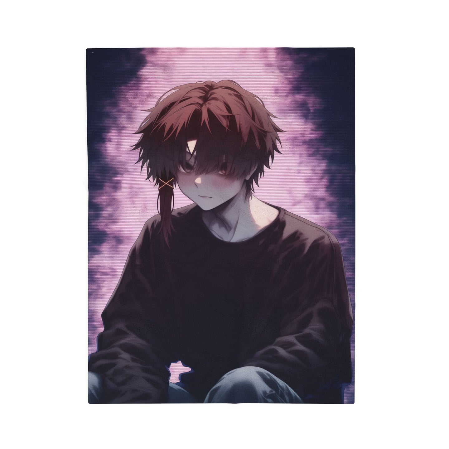 LIL BRUH GWOP X SERIAL EXPERIMENTS LAIN VELVETEEN PLUSH BLANKET