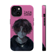 Load image into Gallery viewer, SERIAL EXPERIMENTS LAIN X LIL BRUH GWOP MAGNETIC IMPACT RESISTANT TOUGH PINK PHONE CASE
