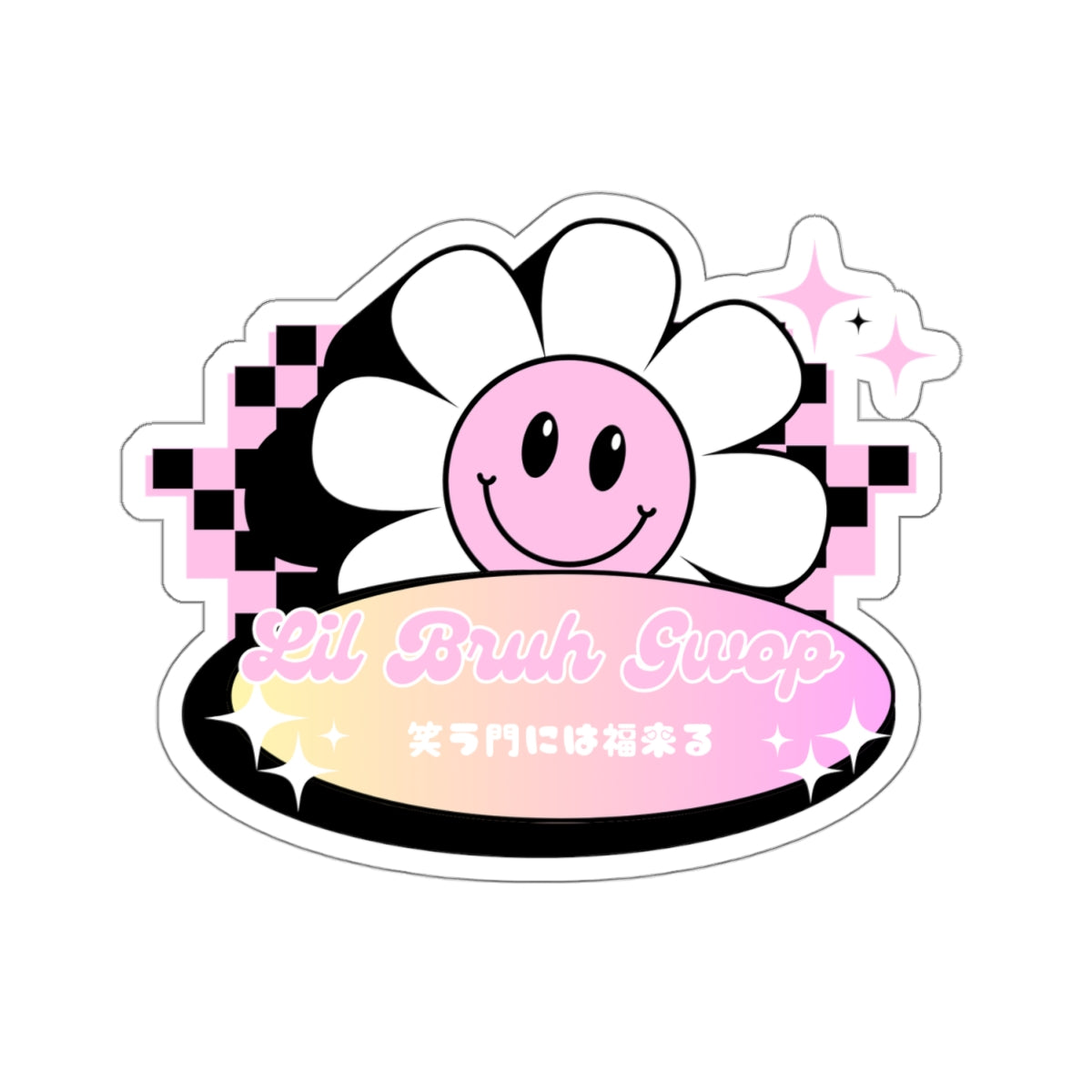 SMILE FLOWER STICKER - PINK – LIL BRUH GWOP